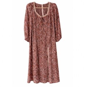 J.Crew Floral Long-sleeve Midi Dress